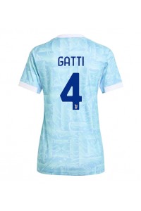 Juventus Federico Gatti #4 Jalkapallovaatteet Naisten Vieraspaita 2025-26 Lyhythihainen